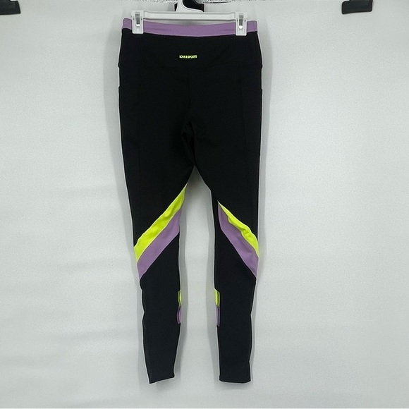 Love and sports lavender black yellow workout leggings - Picture 2 of 7